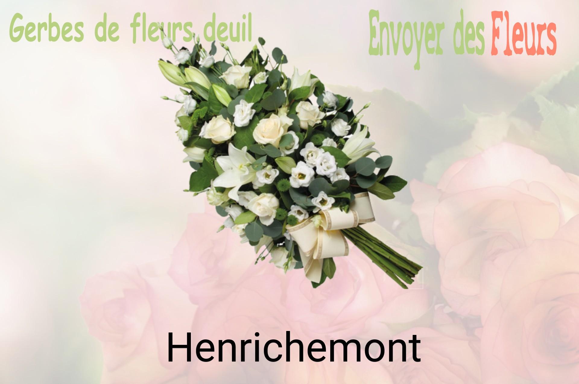 Gerbe de fleurs de deuil livrée à Henrichemont